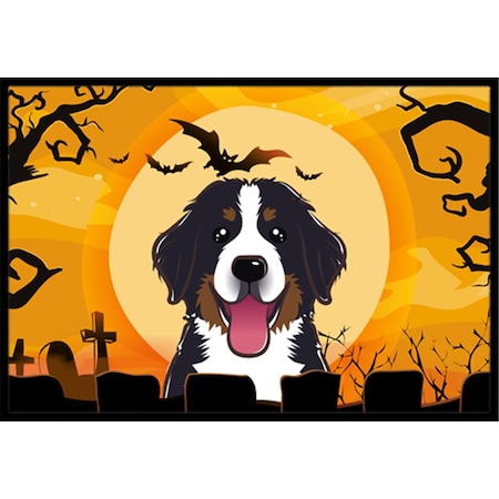 Carolines Treasures Halloween Bernese Mountain Dog Indoor and Outdoor Mat- 18 x 27 in. BB1795MAT